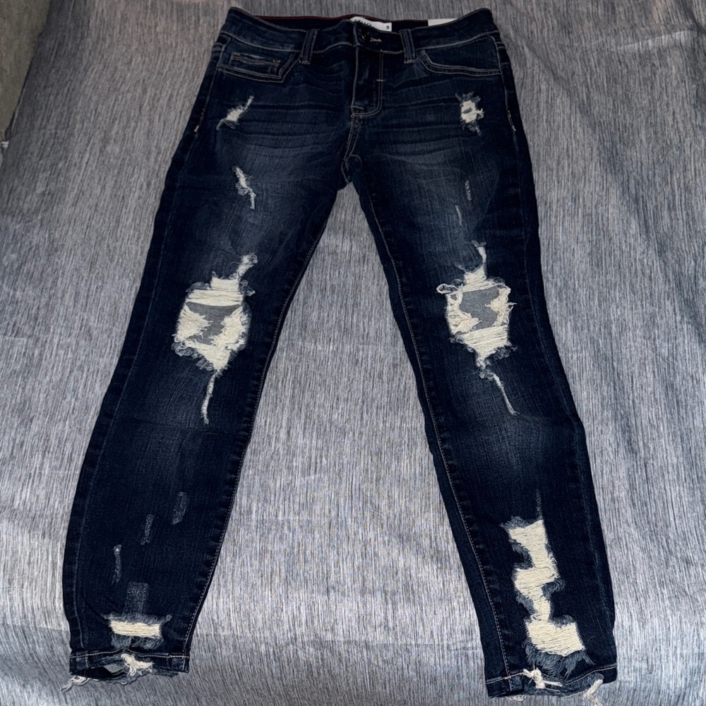 Cello Black Distressed Skinny Jeans